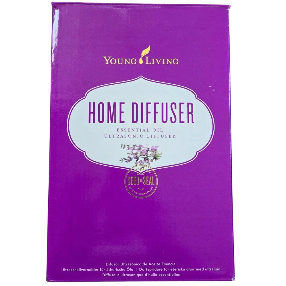 Young Living Home Diffuser Essential Oil Ultrasonic Mist Humidifier White Purple